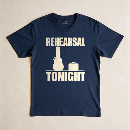 Rehearsal Tonight Tee - Navy flatlay