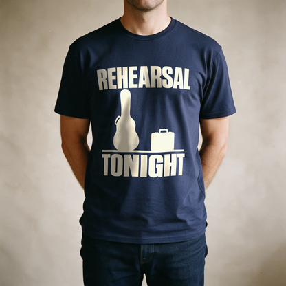 Rehearsal Tonight Tee - Navy draagfoto