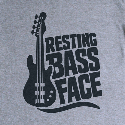 Resting Bass Face Tee - Sport Grey close-up print