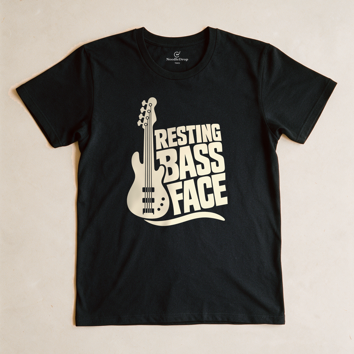 Resting Bass Face Tee - Black flatlay