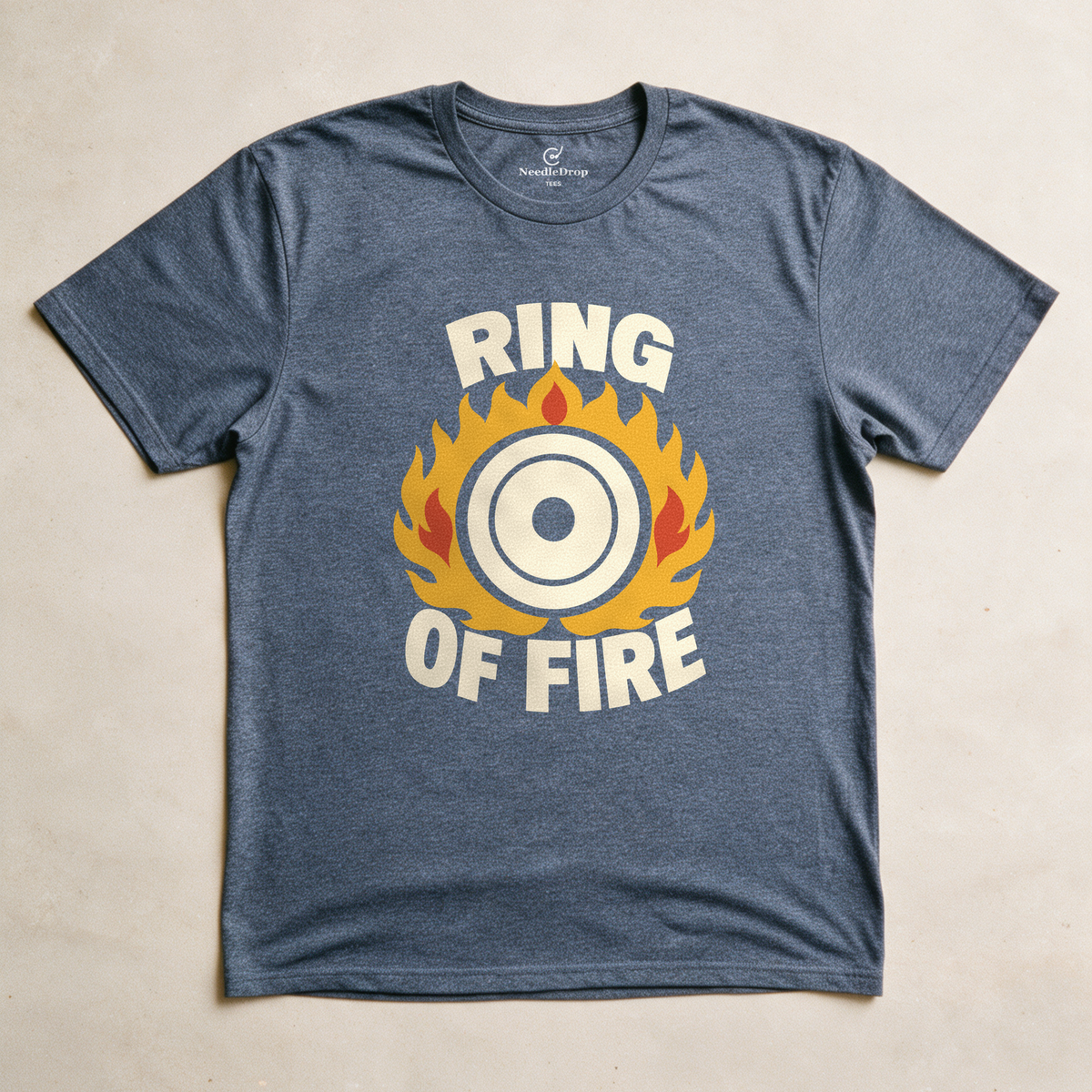 Ring of Fire Tee - Dark Heather Grey flatlay