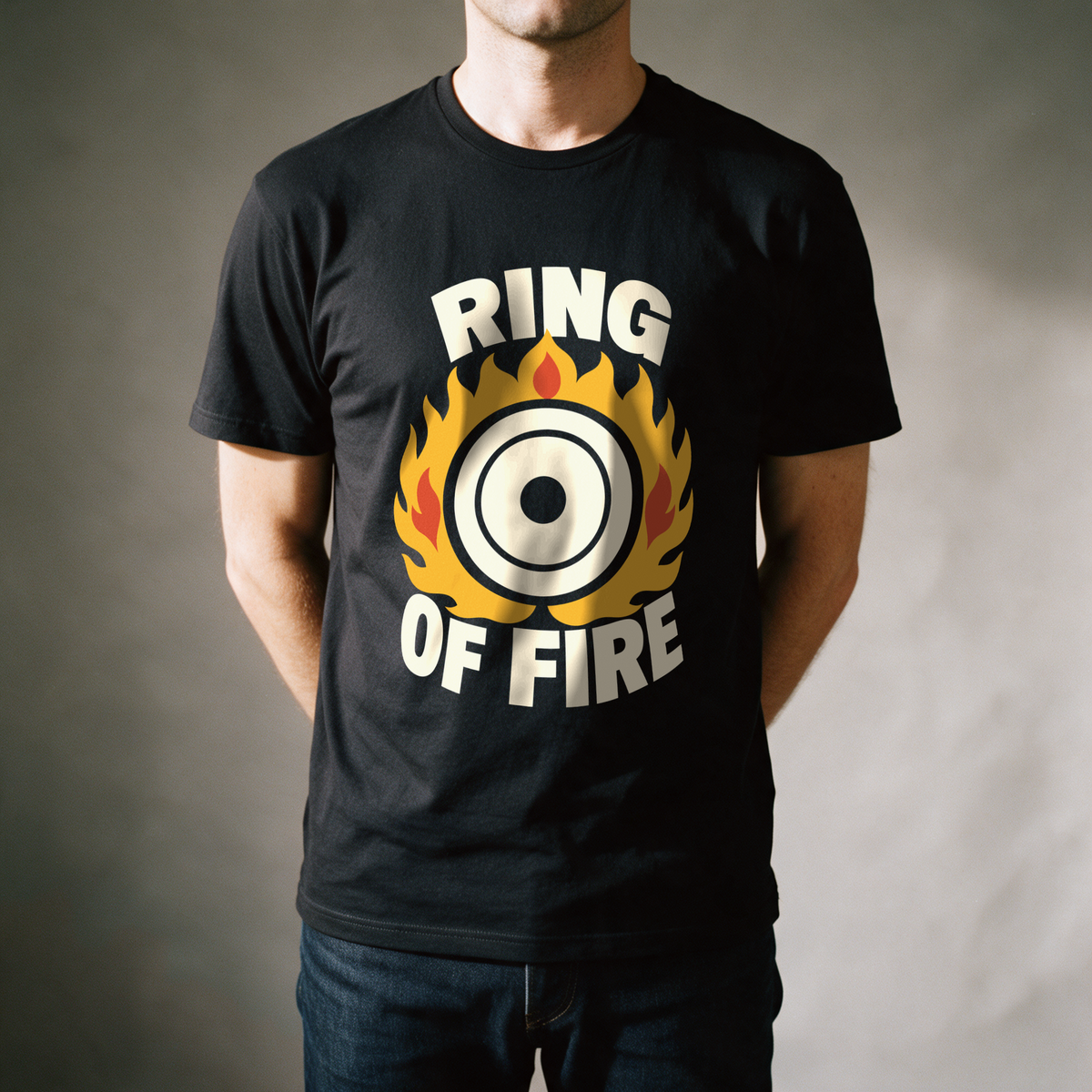 Ring of Fire Tee - Black draagfoto