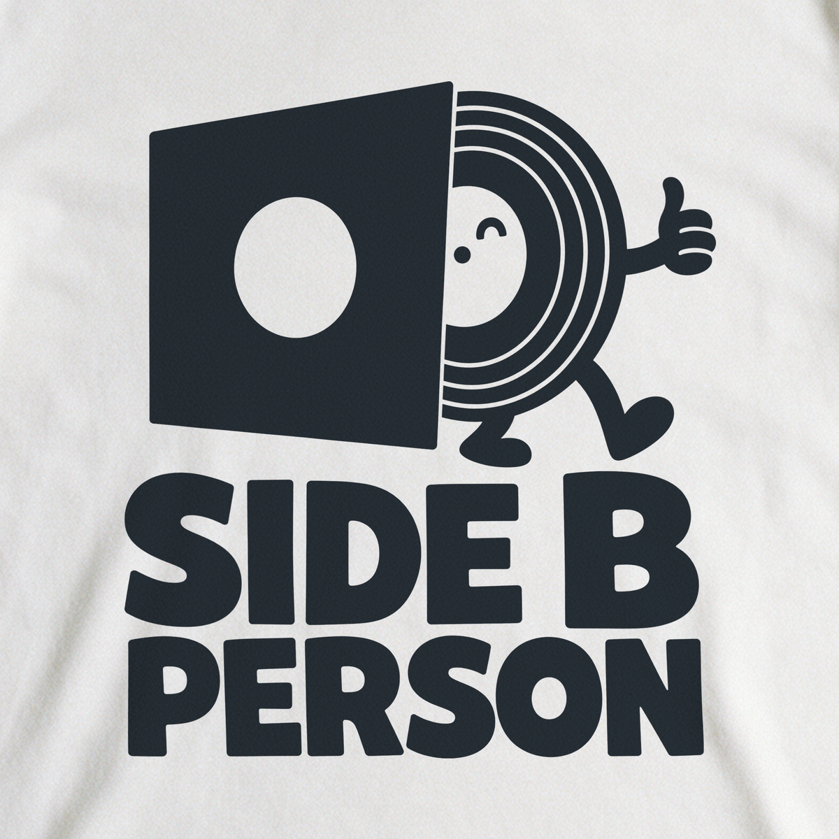 Side B Person Tee - White close-up print