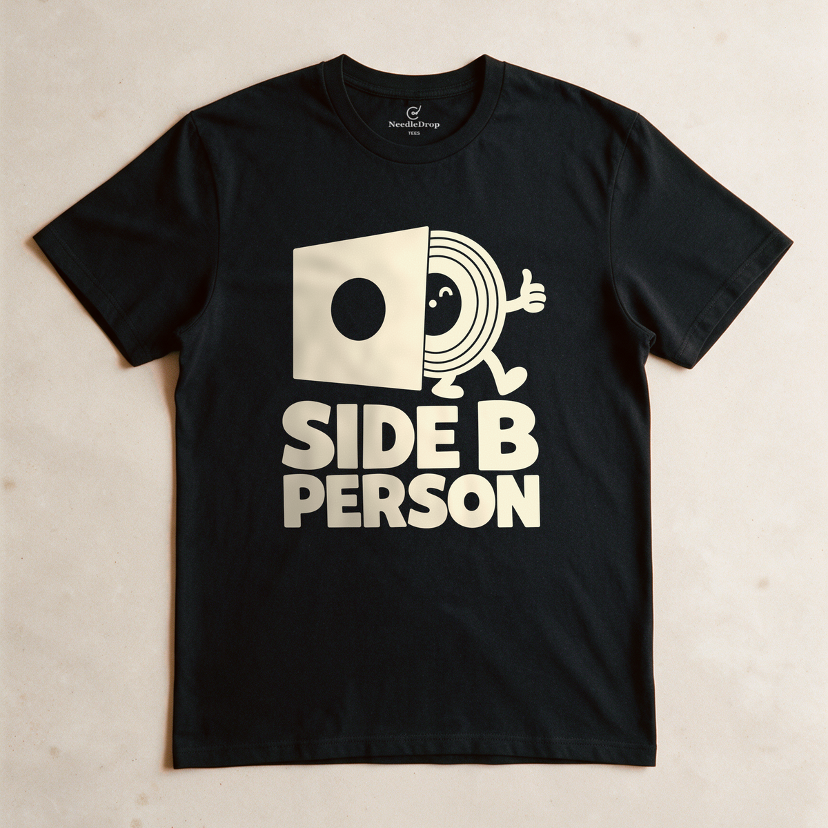 Side B Person Tee - Black flatlay