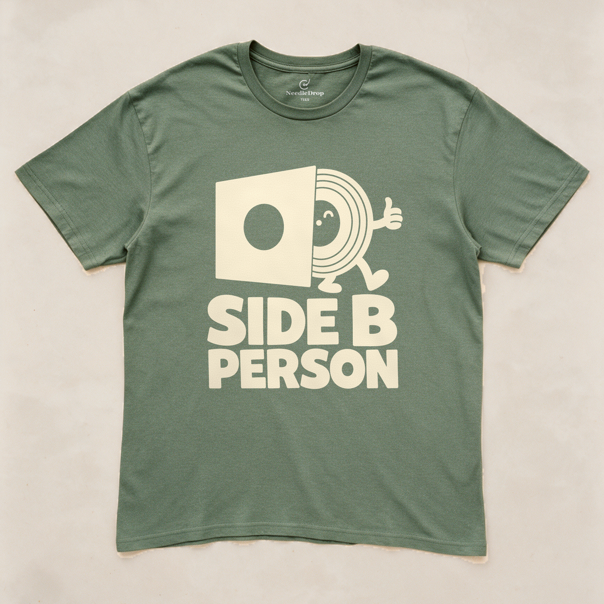 Side B Person Tee - Military Green flatlay