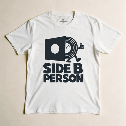 Side B Person Tee - White flatlay