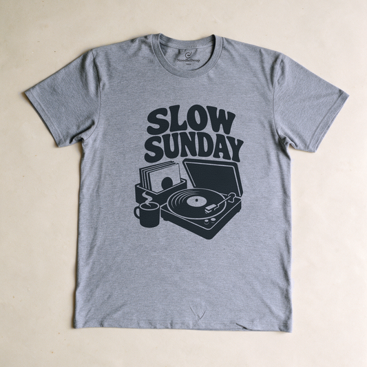 Slow Sunday Tee - Sport Grey flatlay