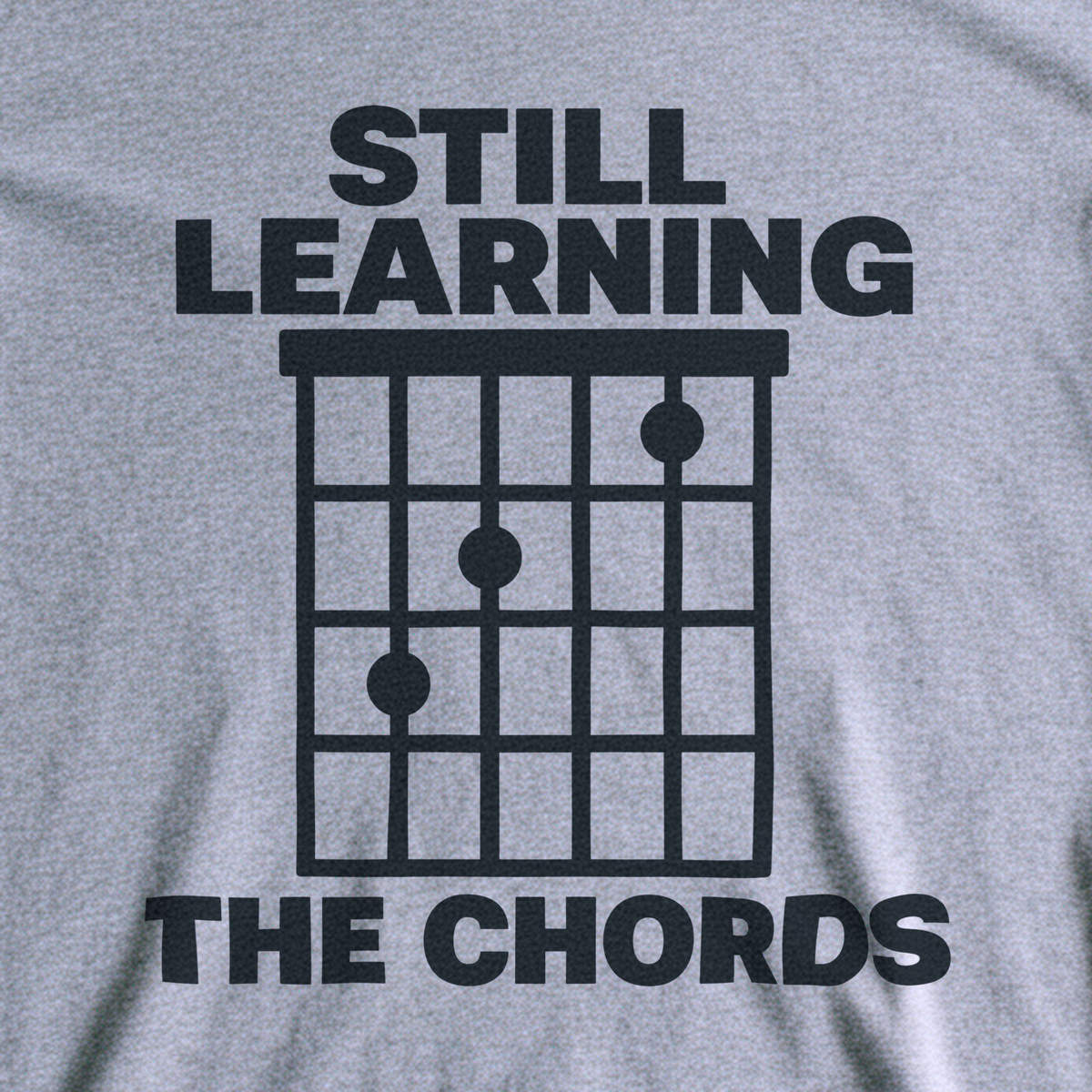 Still Learning the Chords Tee - Sport Grey close-up print