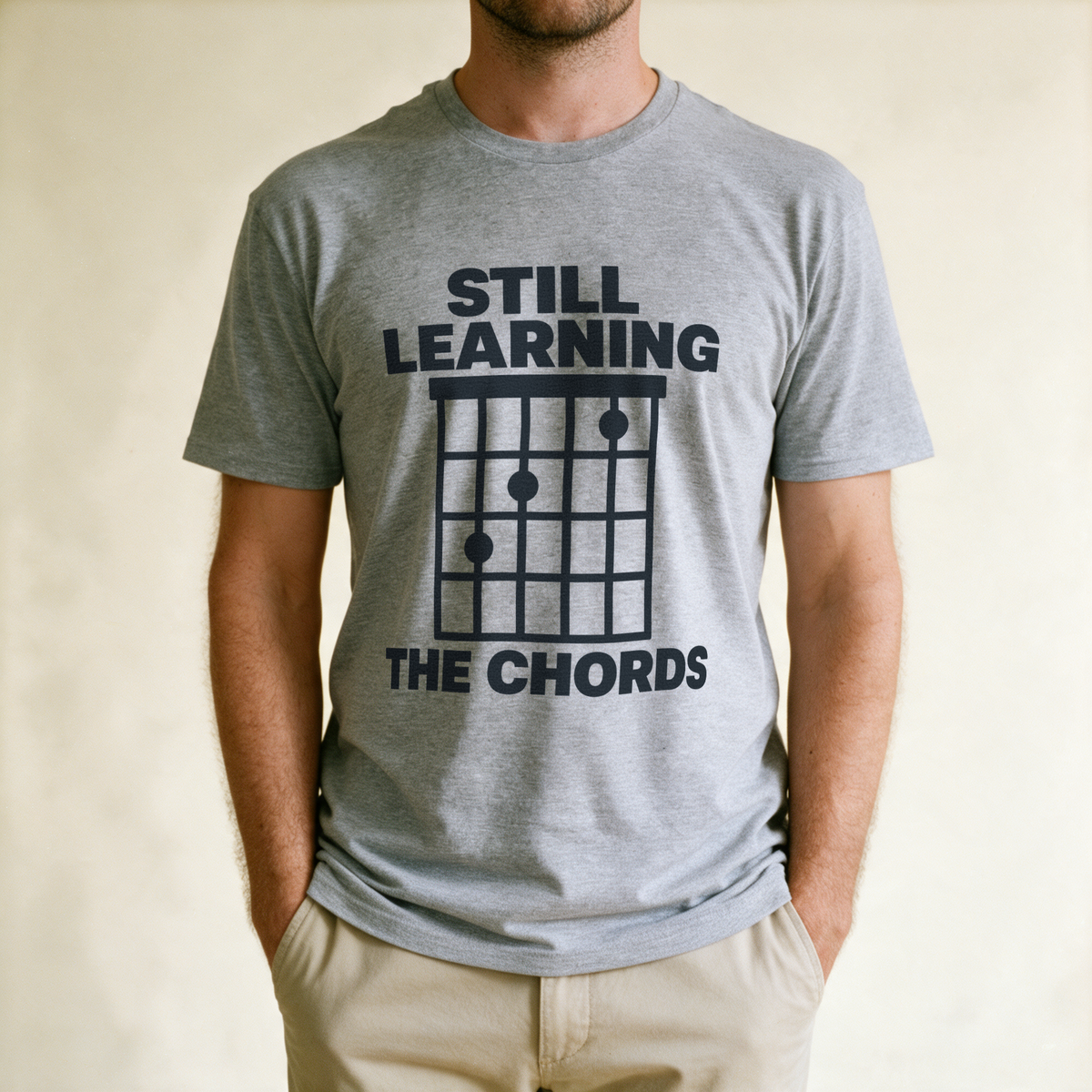 Still Learning the Chords Tee - Sport Grey draagfoto