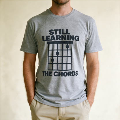 Still Learning the Chords Tee - Sport Grey draagfoto