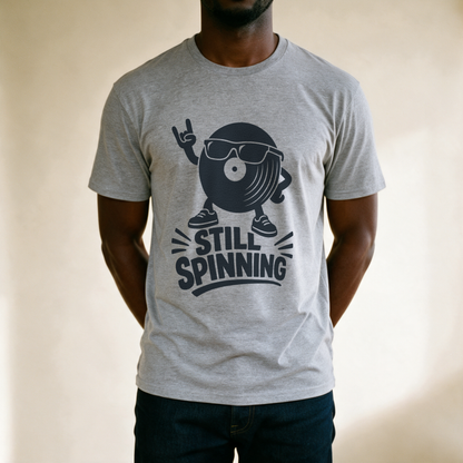 Still Spinning Tee - Sport Grey draagfoto