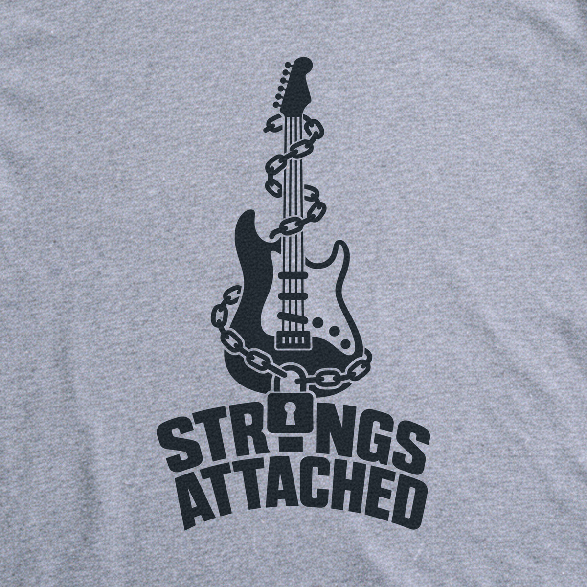 Strings Attached Tee - Sport Grey close-up print