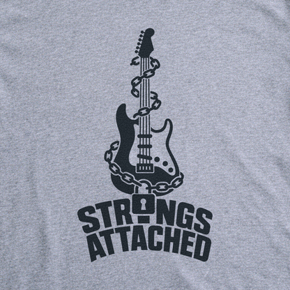Strings Attached Tee - Sport Grey close-up print