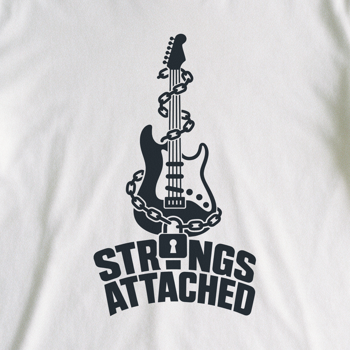 Strings Attached Tee - White close-up print