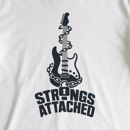 Strings Attached Tee - White close-up print