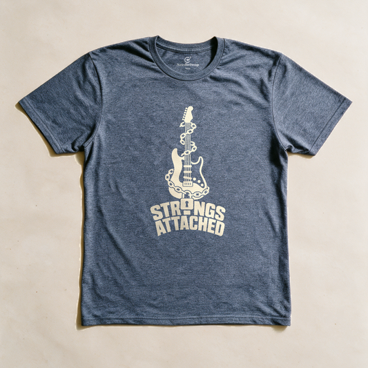 Strings Attached Tee - Dark Heather Grey flatlay
