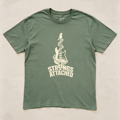 Strings Attached Tee - Military Green flatlay