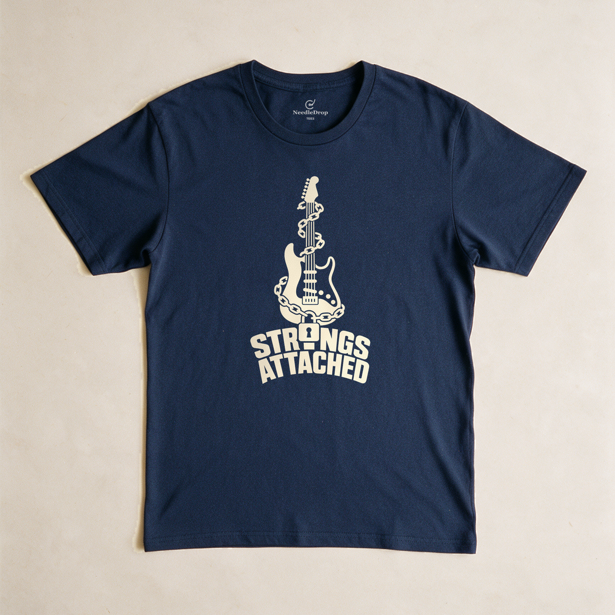 Strings Attached Tee - Navy flatlay