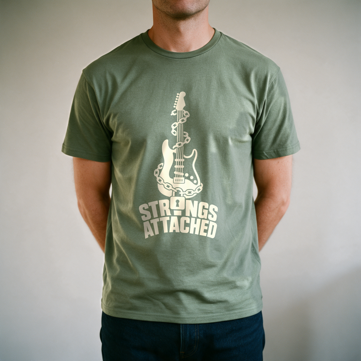 Strings Attached Tee - Military Green draagfoto