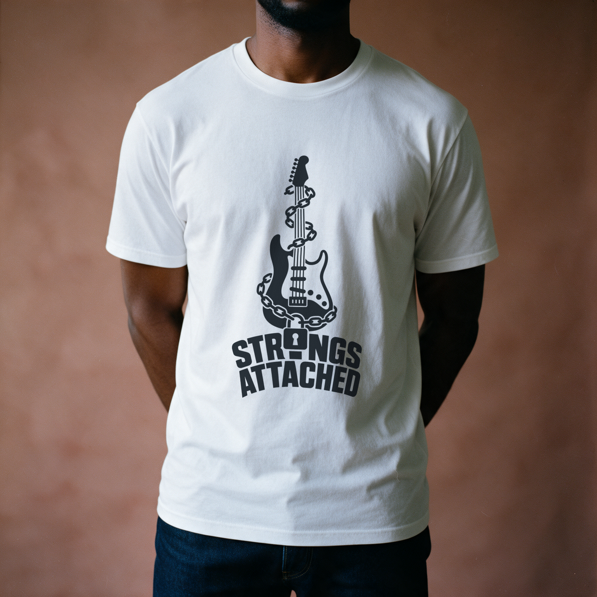 Strings Attached Tee - White draagfoto