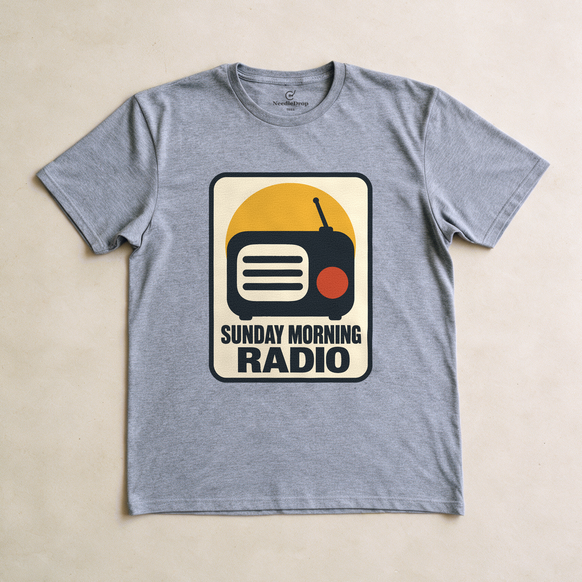 Sunday Morning Radio Tee - Sport Grey flatlay