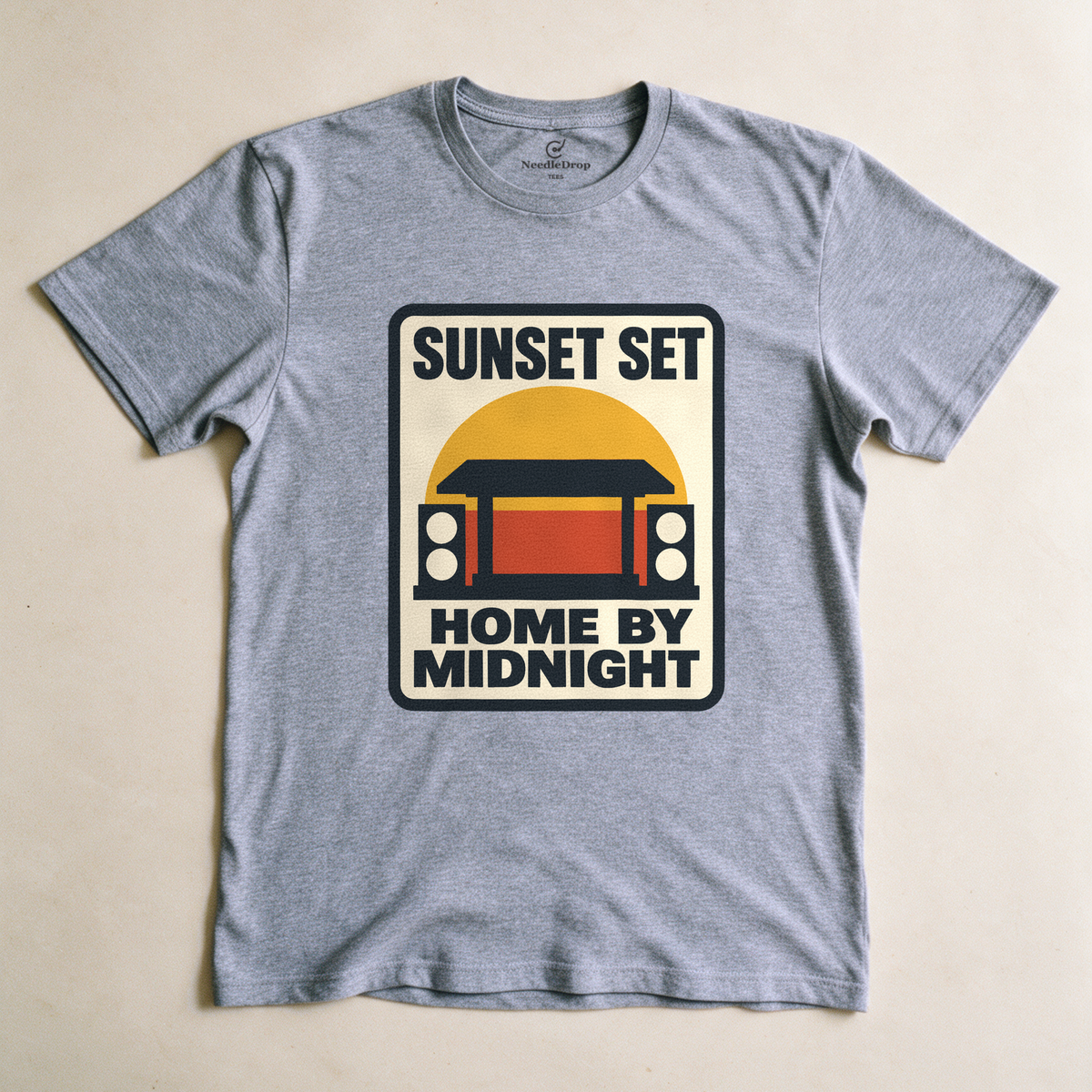 Sunset Set Tee - Sport Grey flatlay