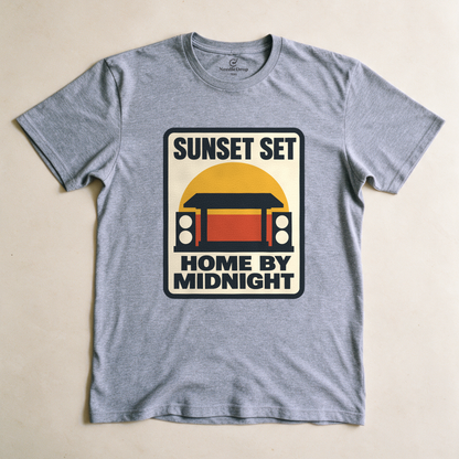 Sunset Set Tee - Sport Grey flatlay