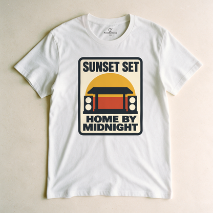 Sunset Set Tee - White flatlay