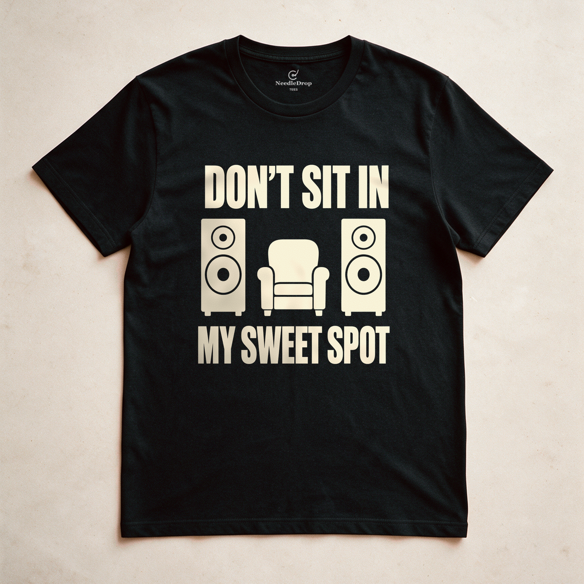Don't Sit in My Sweet Spot Tee - Black flatlay