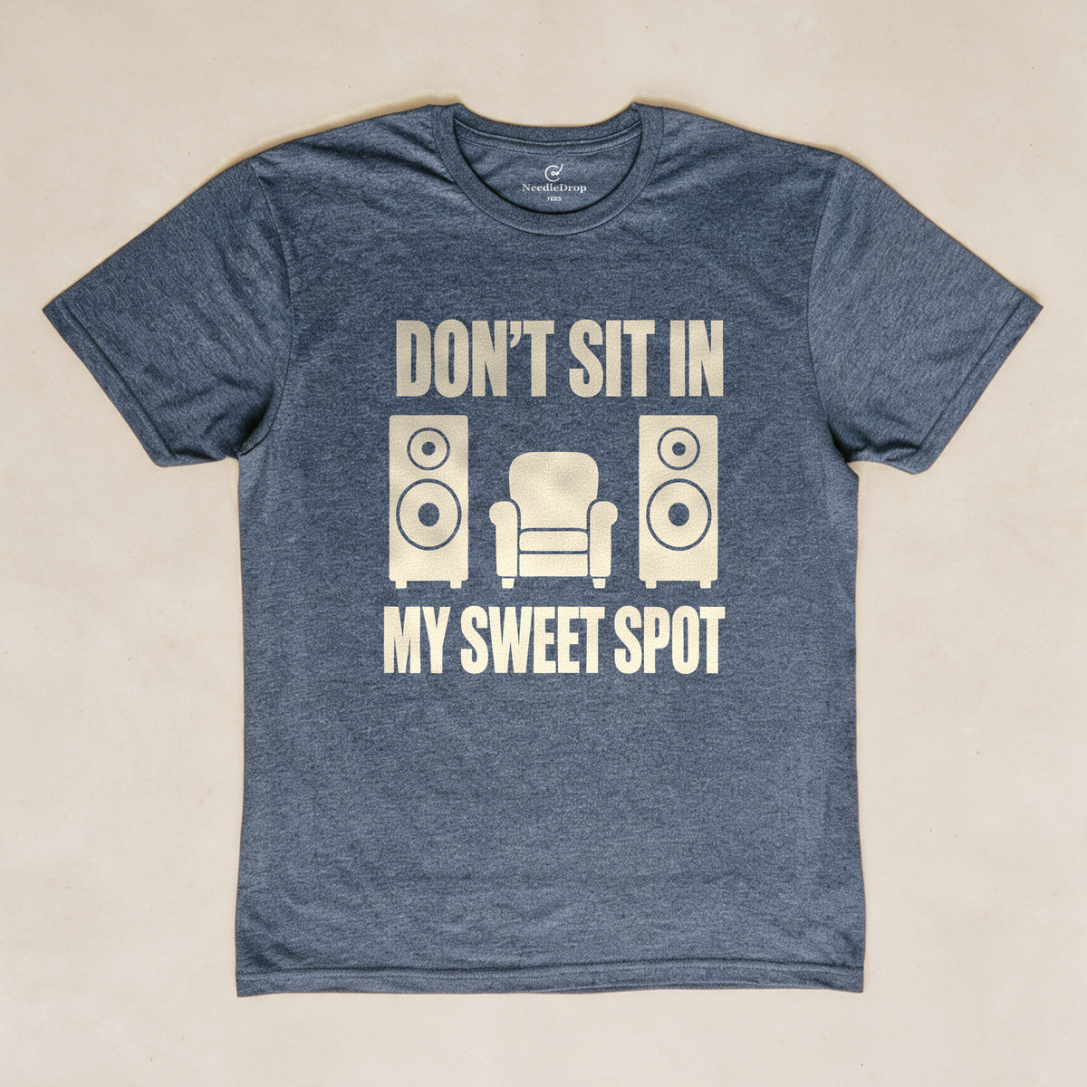 Don't Sit in My Sweet Spot Tee - Dark Heather Grey flatlay