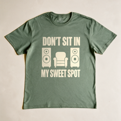 Don't Sit in My Sweet Spot Tee - Military Green flatlay