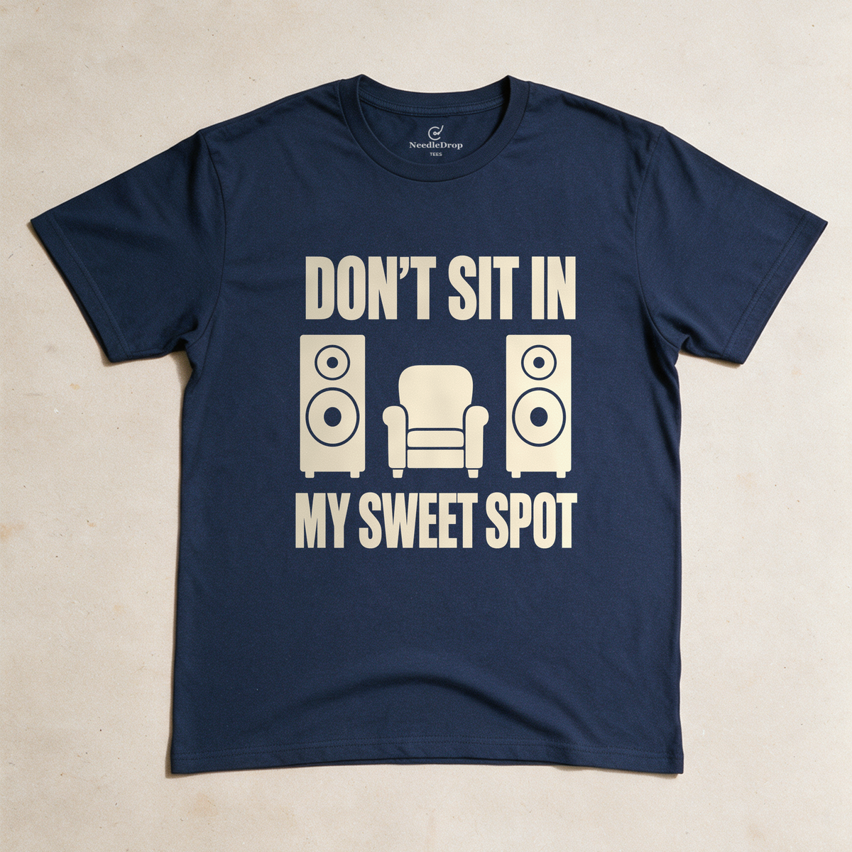 Don't Sit in My Sweet Spot Tee - Navy flatlay