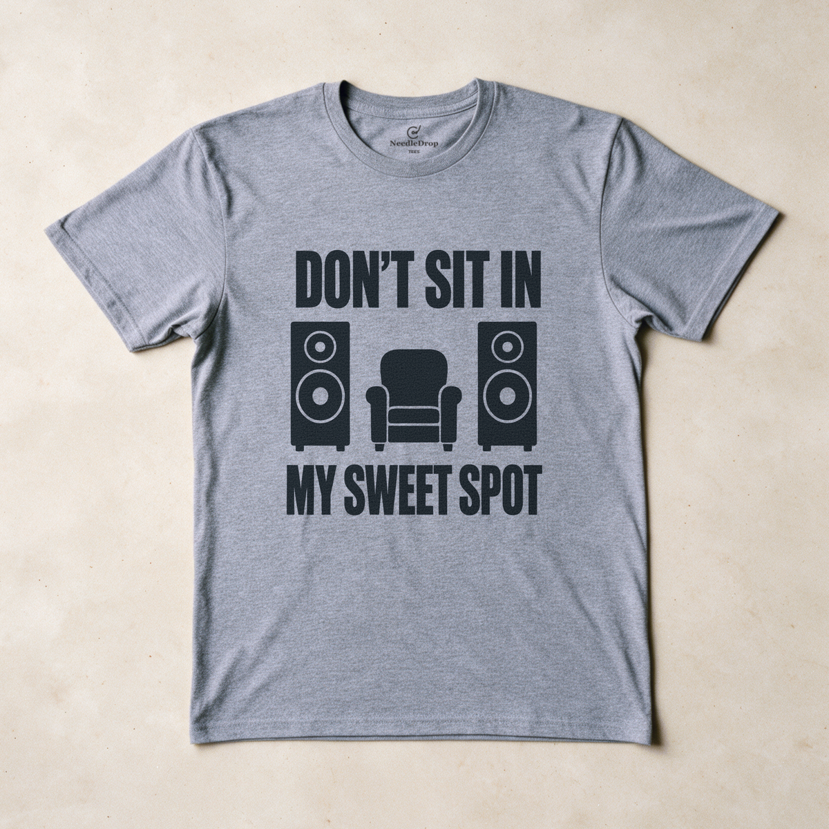 Don't Sit in My Sweet Spot Tee - Sport Grey flatlay