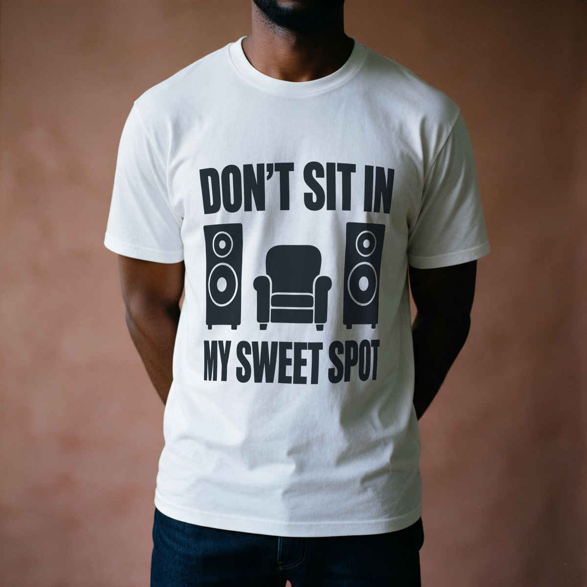 Don't Sit in My Sweet Spot Tee - White draagfoto