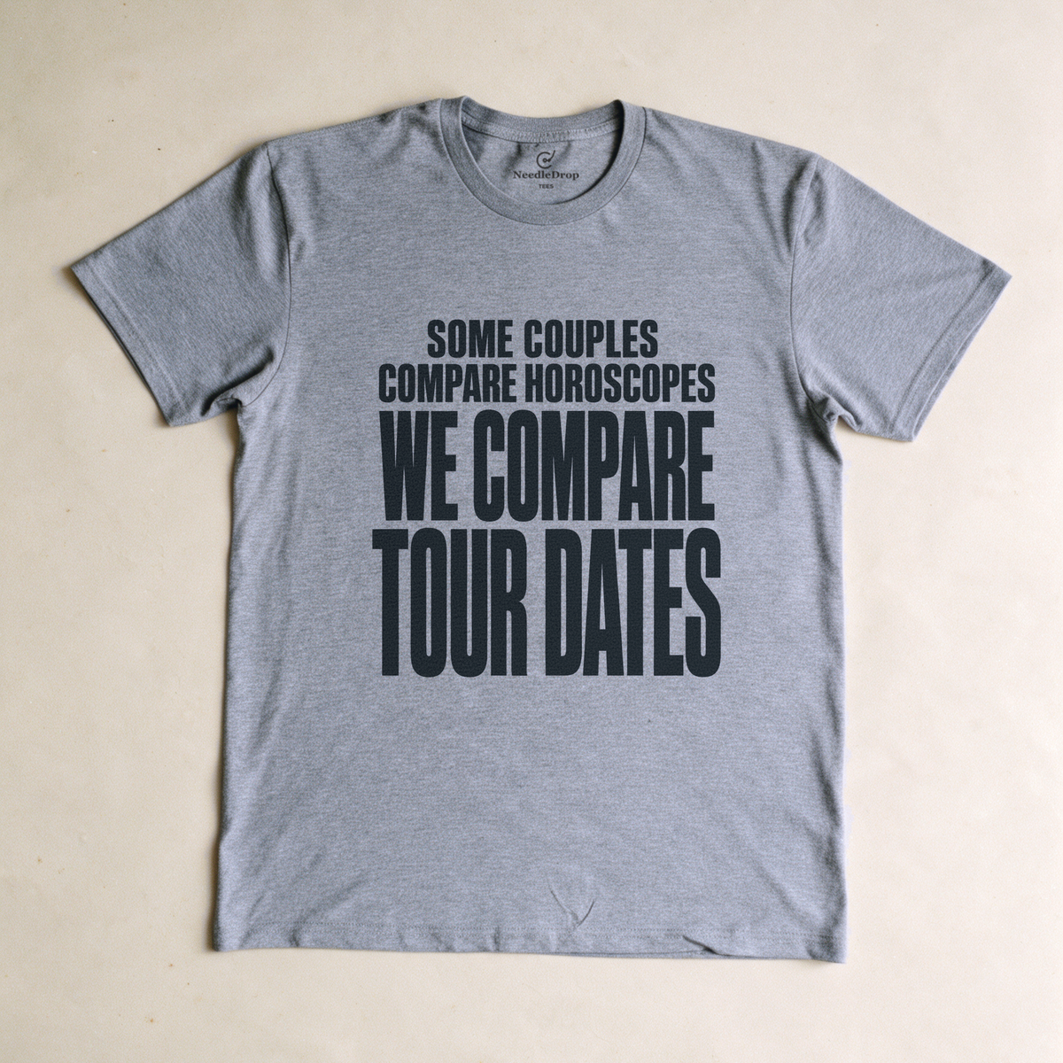 We Compare Tour Dates Tee - Sport Grey flatlay
