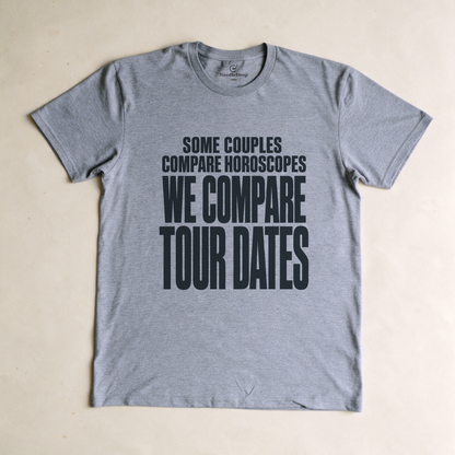 We Compare Tour Dates Tee - Sport Grey flatlay