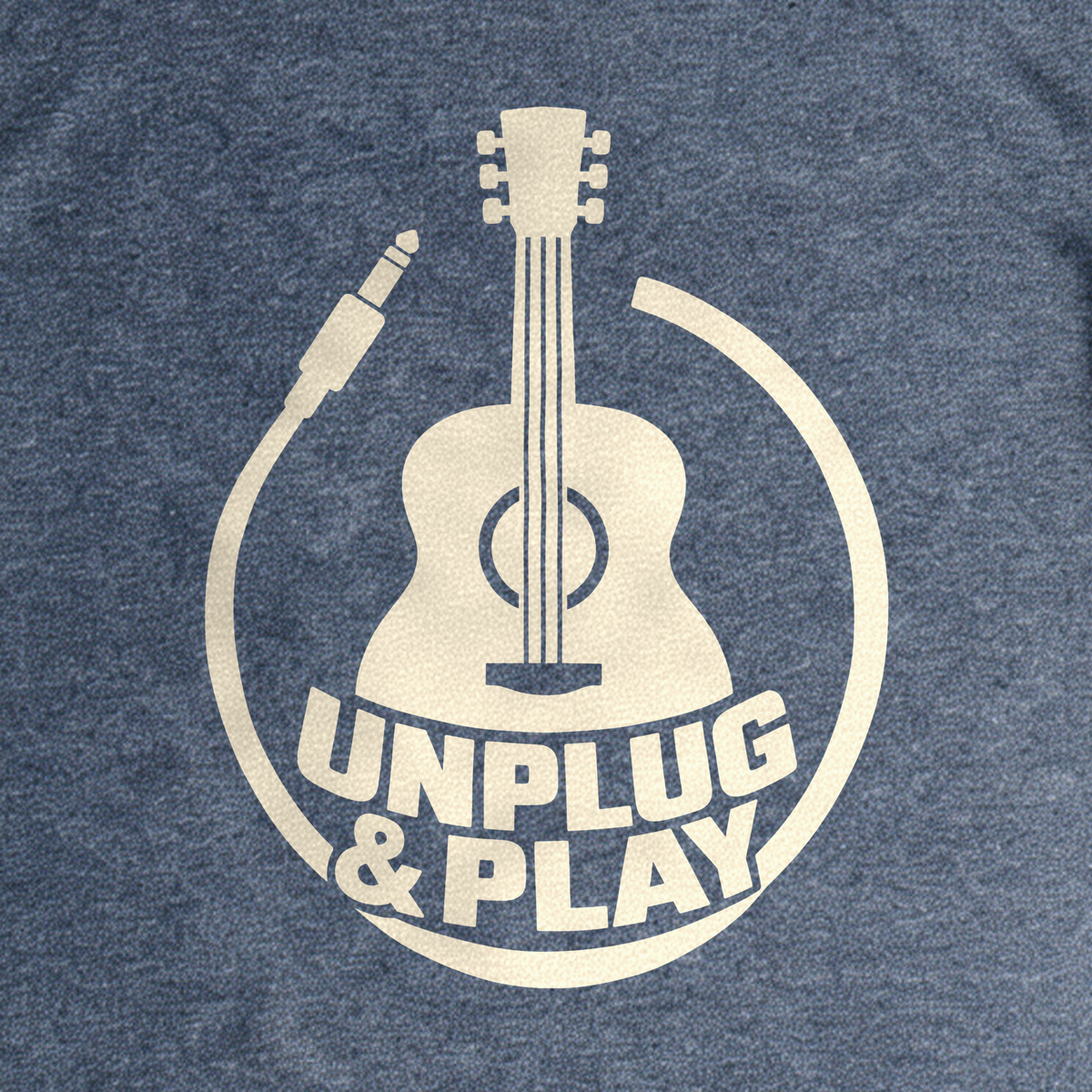Unplug & Play Tee - Dark Heather Grey close-up print