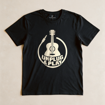Unplug & Play Tee - Black flatlay