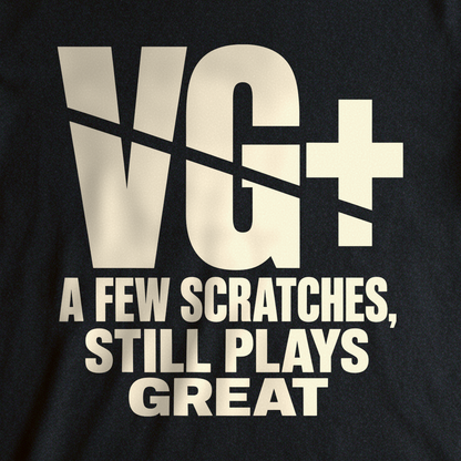VG+ Still Plays Great Tee - Black close-up print