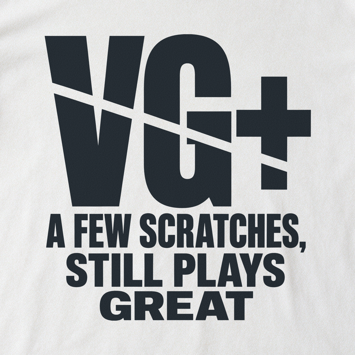 VG+ Still Plays Great Tee - White close-up print