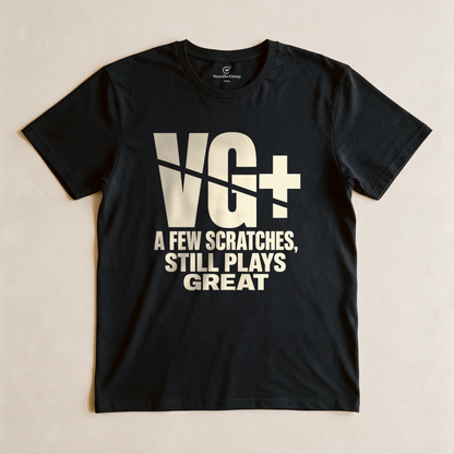 VG+ Still Plays Great Tee - Black flatlay