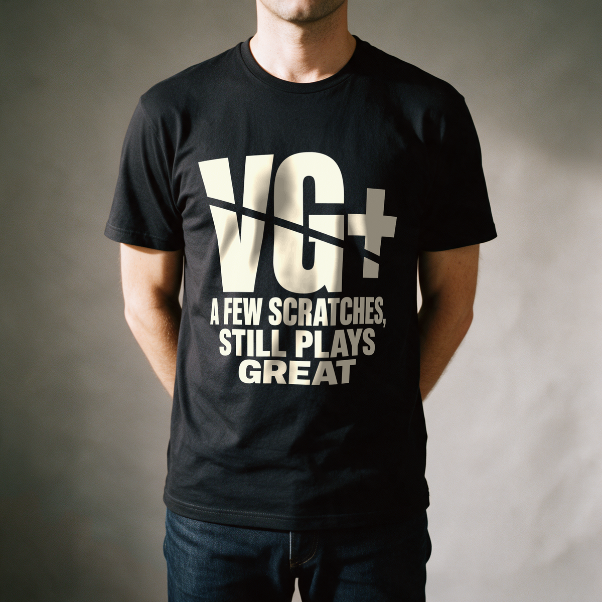 VG+ Still Plays Great Tee - Black draagfoto